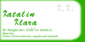 katalin klara business card